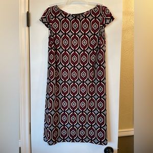Nine West fuchsia print dress, size 2